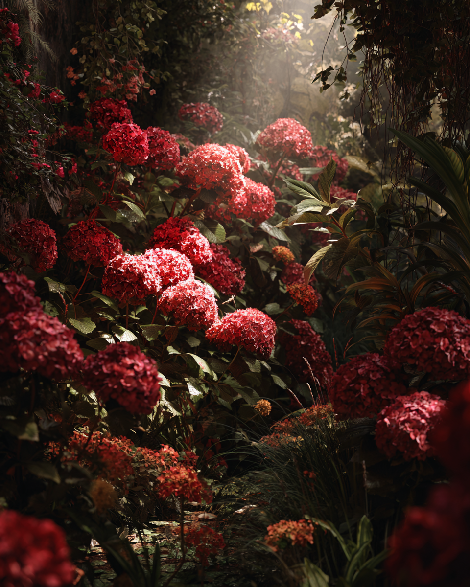 Red Power Hydrangea macrophylla