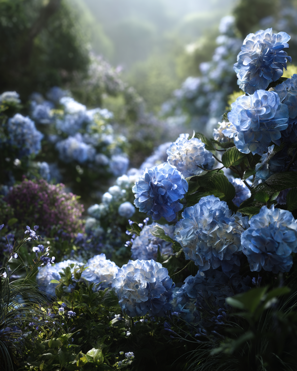 Teller Blue Hydrangea macrophylla