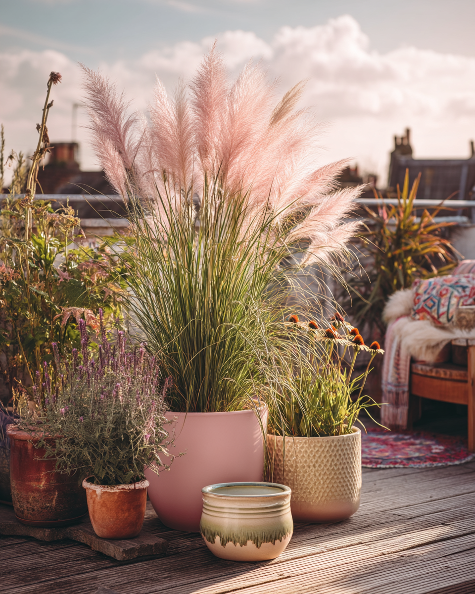 Pampas Grass Pink Cortaderia selloana