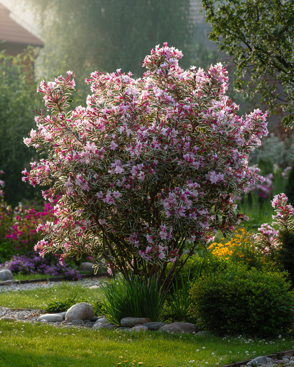 Weigela florida Variegata